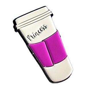 Princess Coffee Lapel Pin Mug Cup Badge Brooch Pin Accessories Jewelry Gift Pin